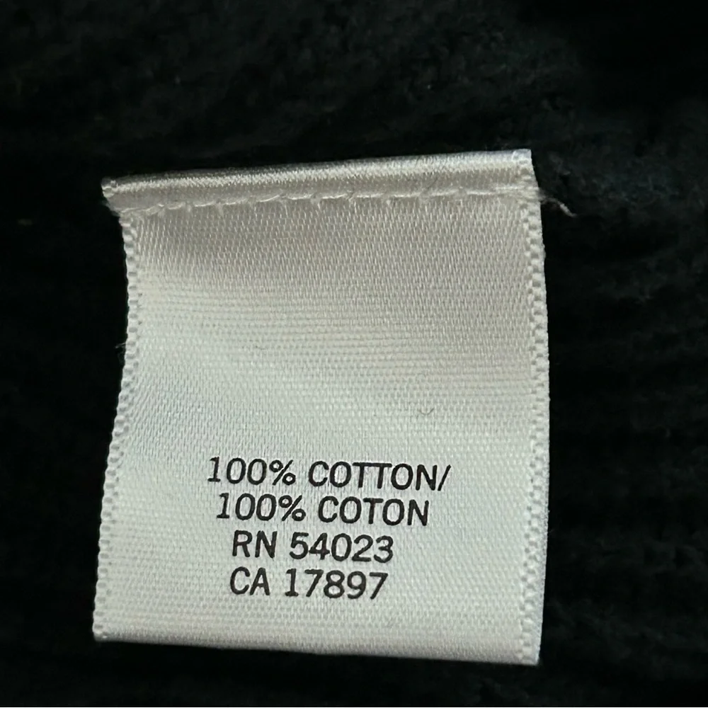 BANANA REPUBLIC 1/3 Button Pop On Knit Ribbed Black Sweater Men Size XL